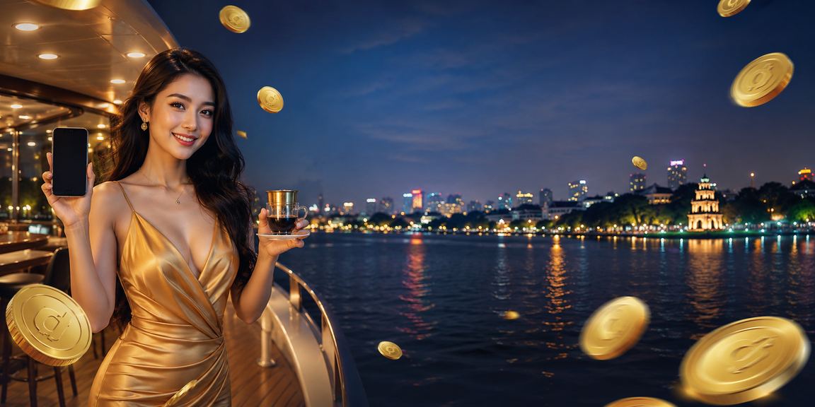 Người dùng Hà Nội kiểm tra cấp độ VIP và quyền lợi hoàn tiền trên điện thoại tại quán cà phê